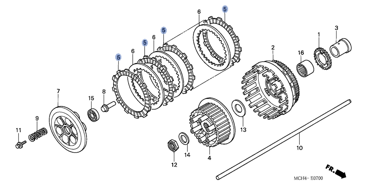 Honda OEM part 22201-MCA-000
