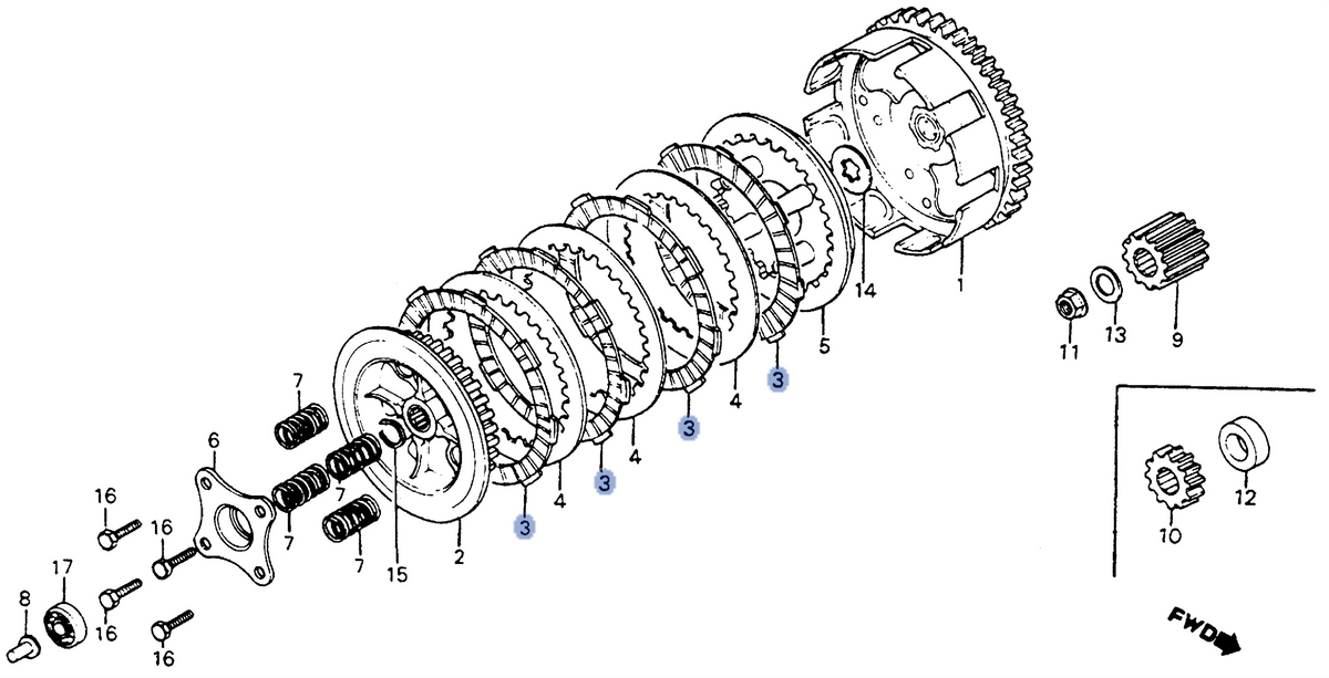 Honda OEM part 22201-MR8-000
