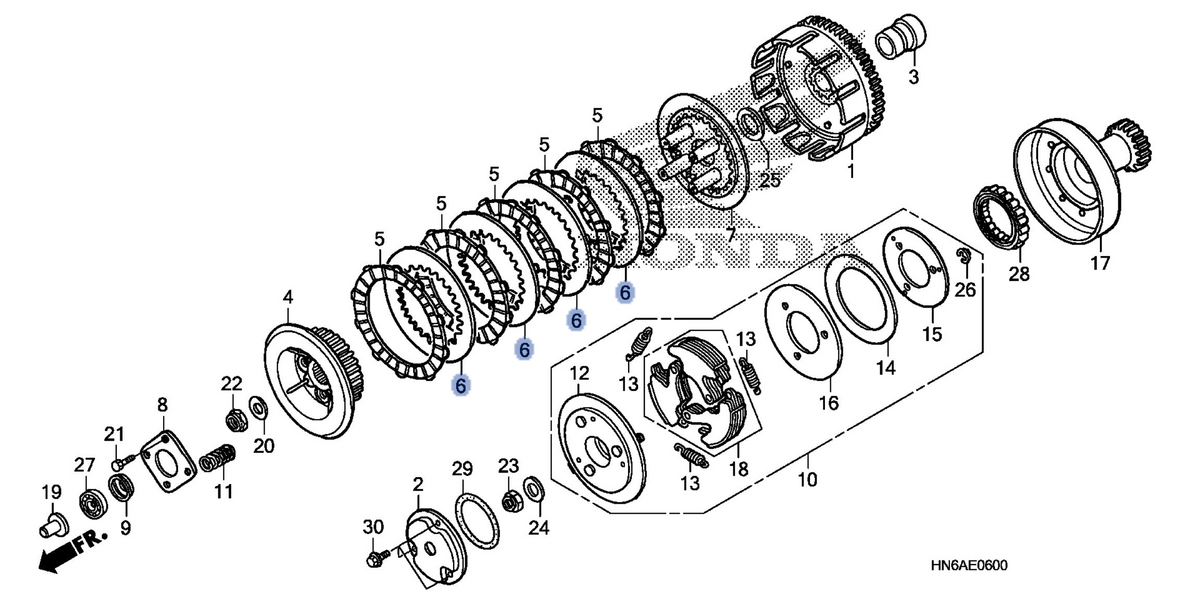 Honda OEM part 22321-HM8-A40