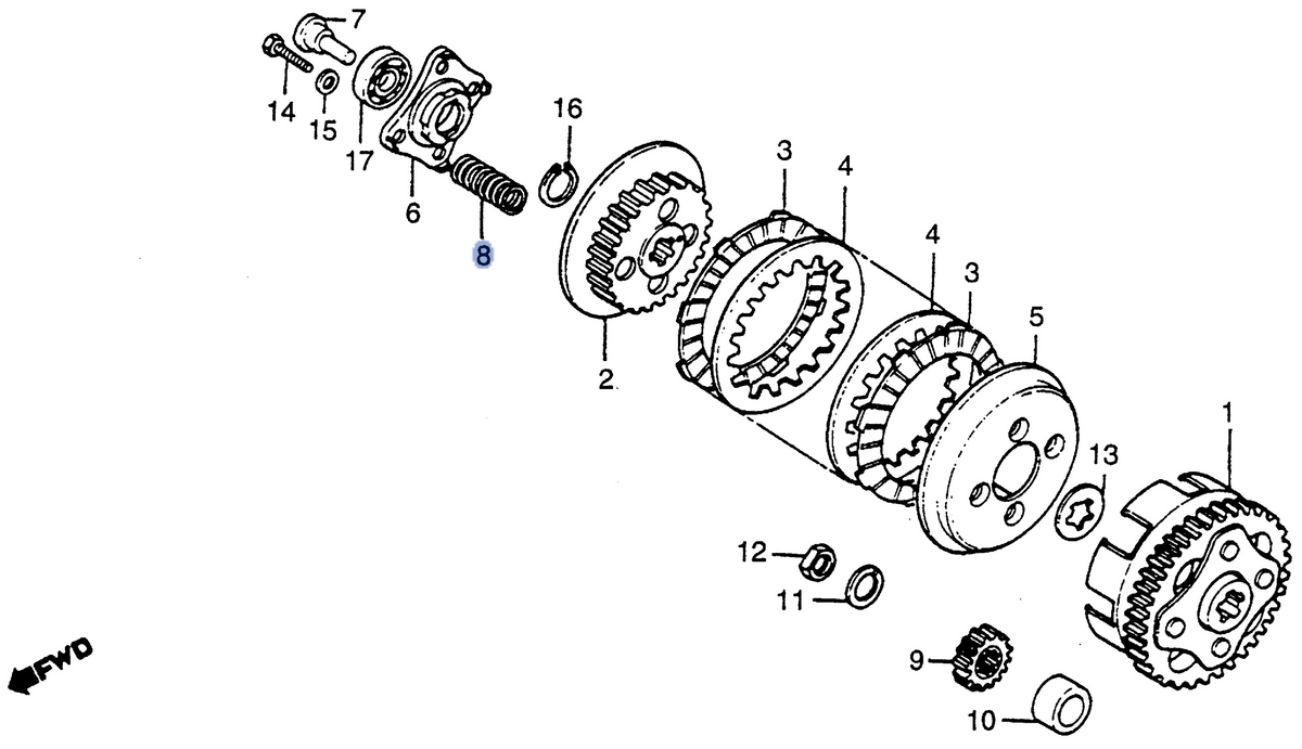 Honda OEM part 22401-198-710