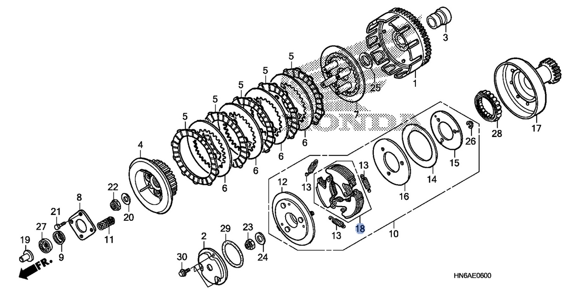 Honda OEM part 22535-HM8-306