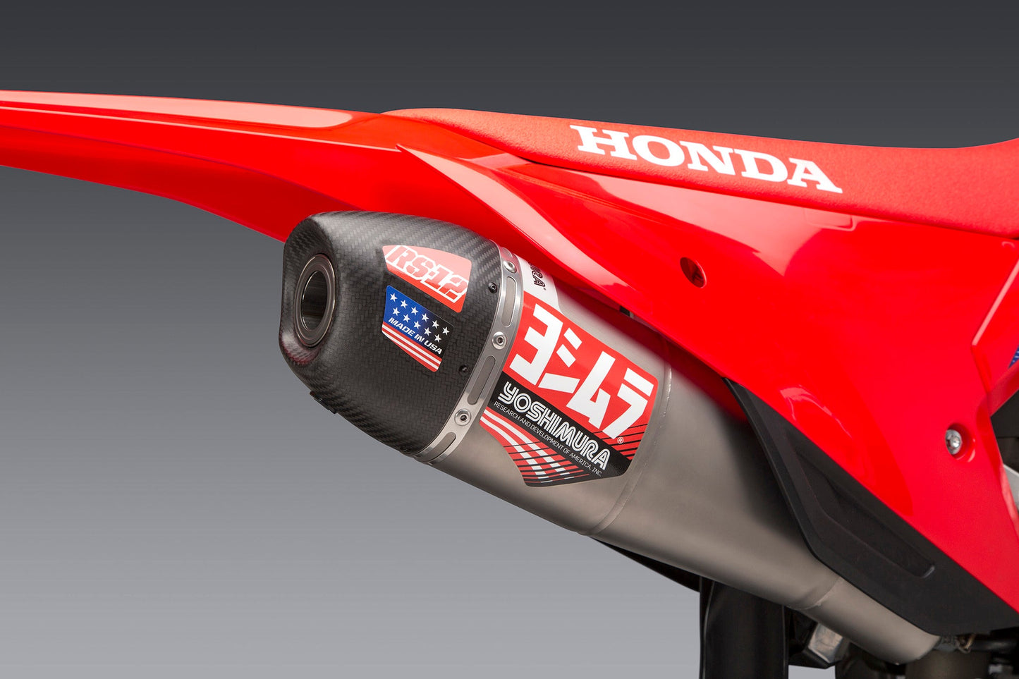 CRF450R/RX 2021-2024 / CRF450R-S 2023-2024 RS12 Stainless Slip-On Exhaust, w/ Stainless Muffler - 225852S320