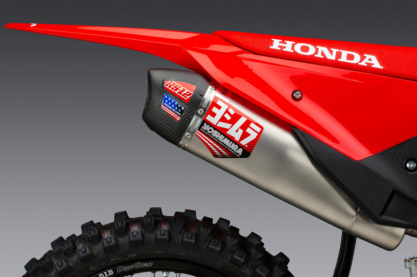 CRF450R/RX 25-26 RS-12 Stainless Full Exhaust, w/ Stainless Muffler - 225860S520