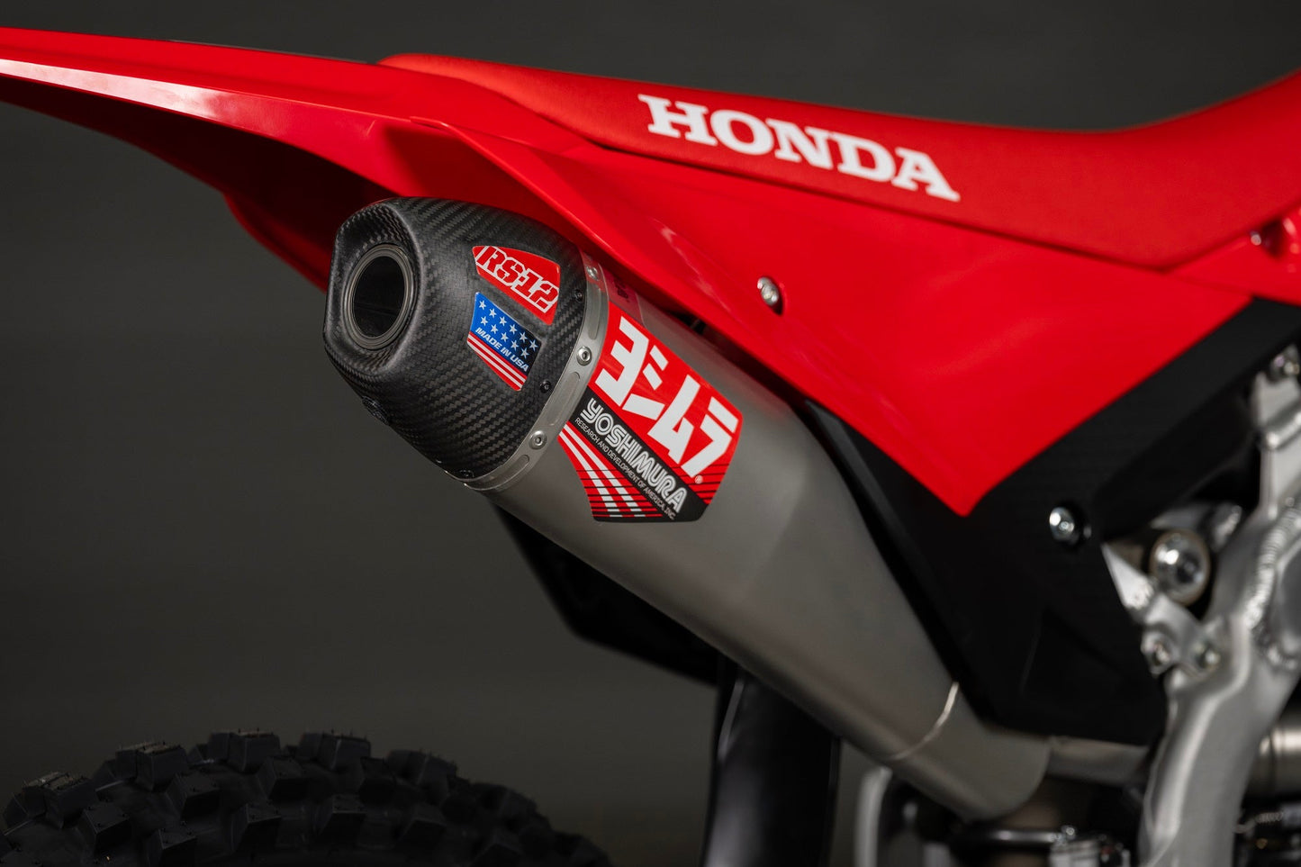 CRF250R/RX 25-26 RS-12 Stainless Full Exhaust, w/ Stainless Muffler - 228460S520