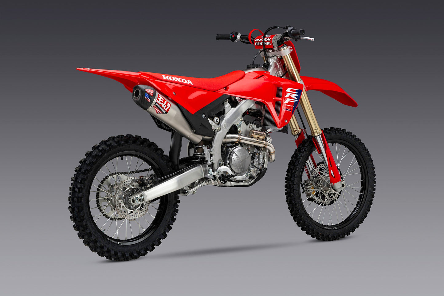 CRF250R/RX 25-26 RS-12 Stainless Full Exhaust, w/ Stainless Muffler - 228460S520