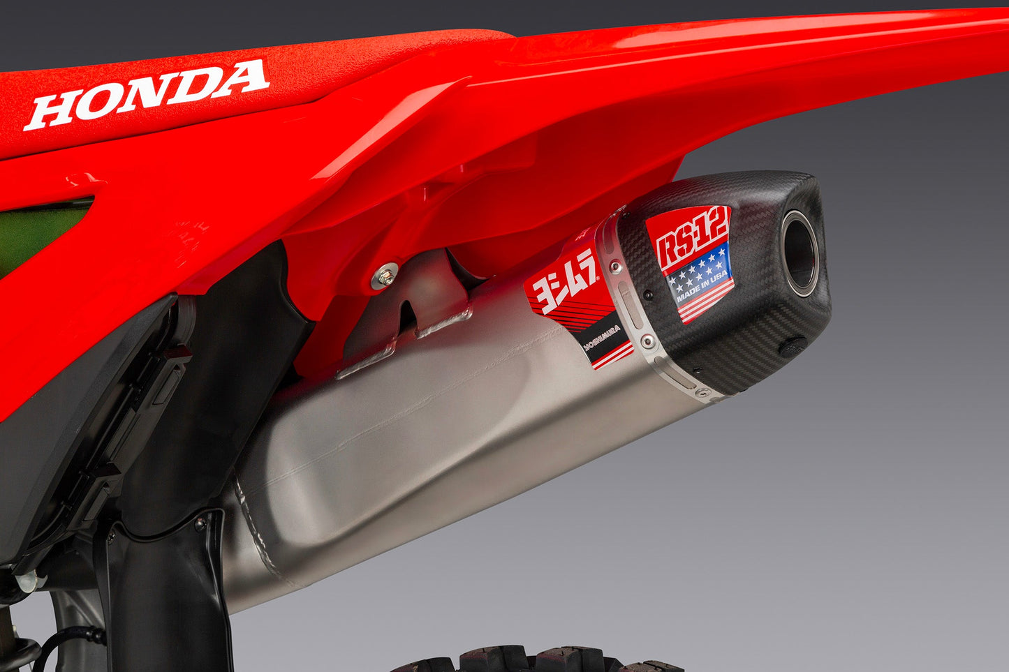 CRF250R/RX 25-26 RS-12 Stainless Full Exhaust, w/ Stainless Muffler - 228460S520