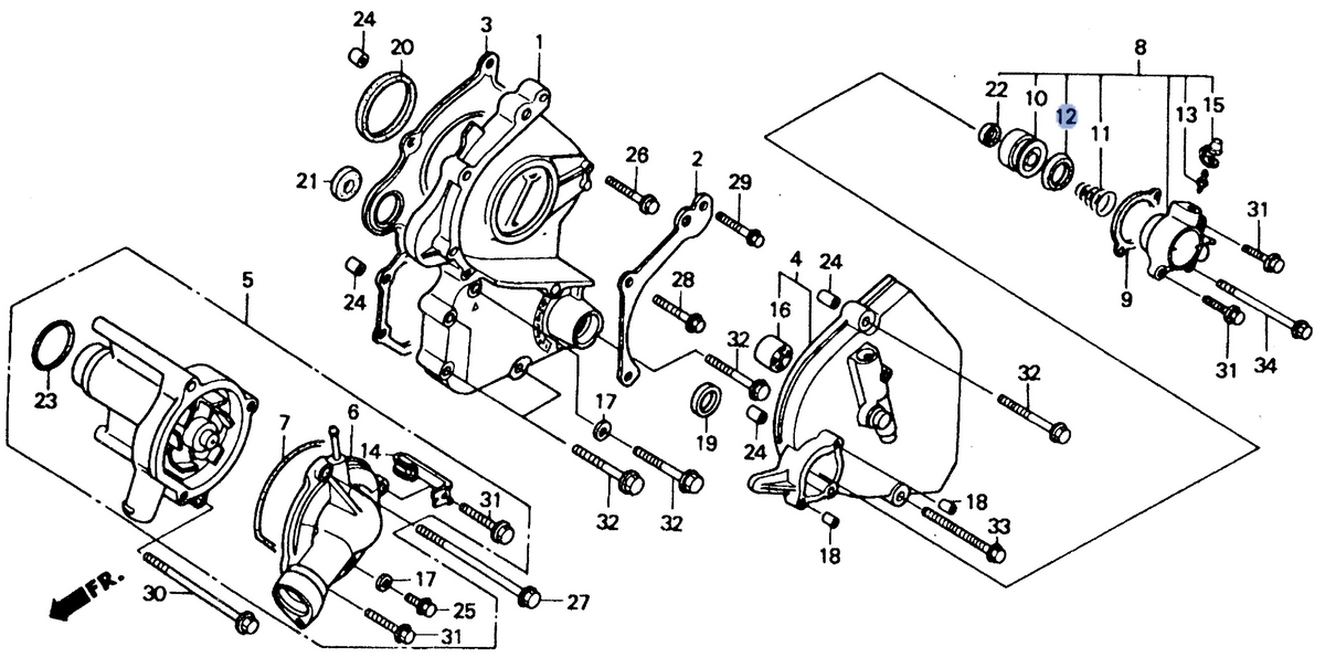 Honda OEM part 22865-MJ8-003