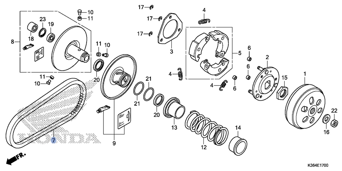 Honda OEM part 23100-K36-J01
