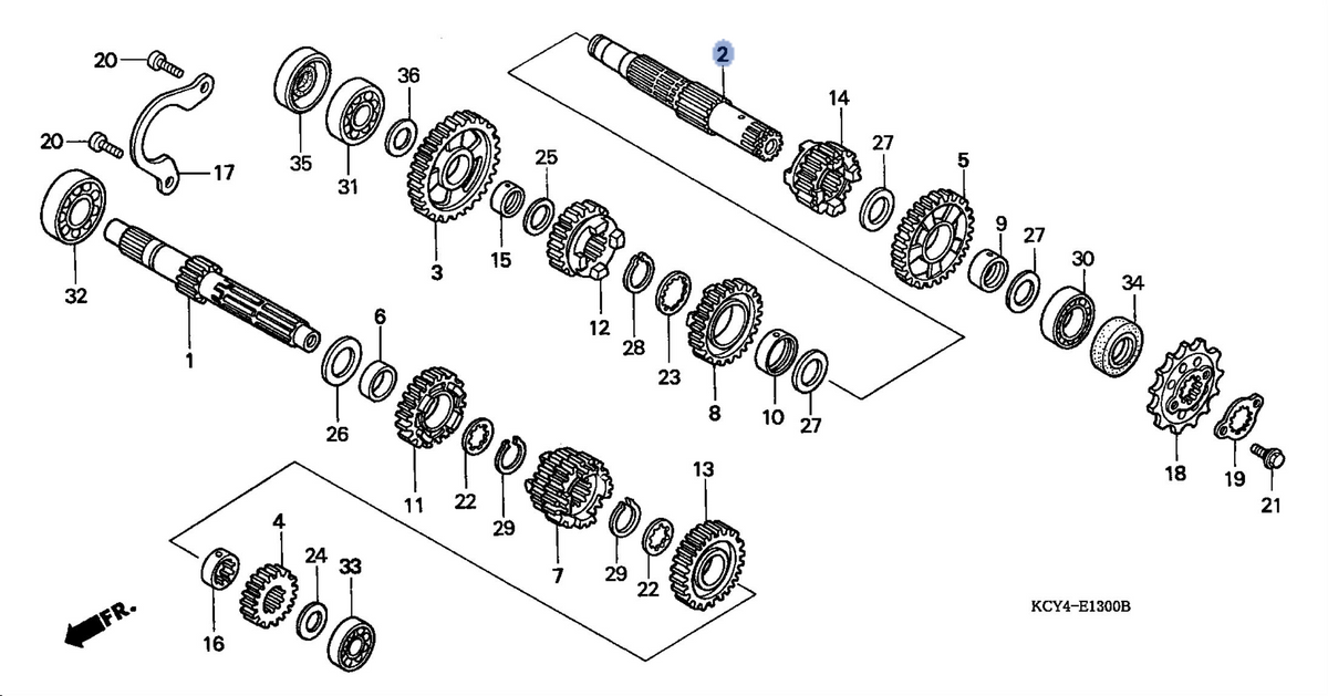 Honda OEM part 23220-KCY-671