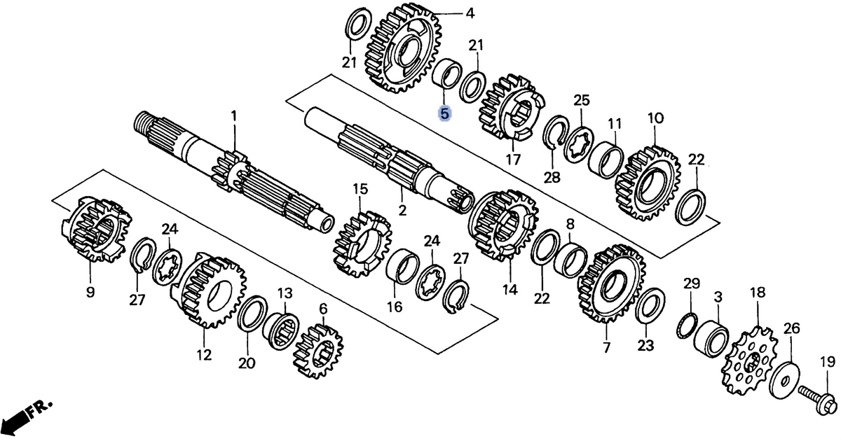 Honda OEM part 23413-KZ4-J00