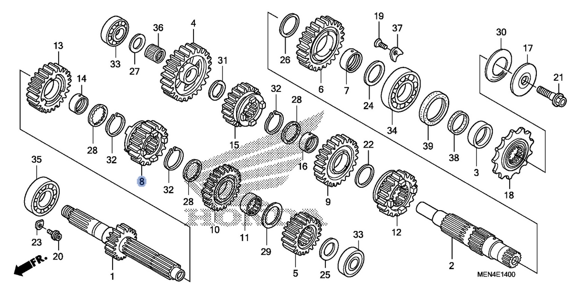 Honda OEM part 23441-MEN-A30
