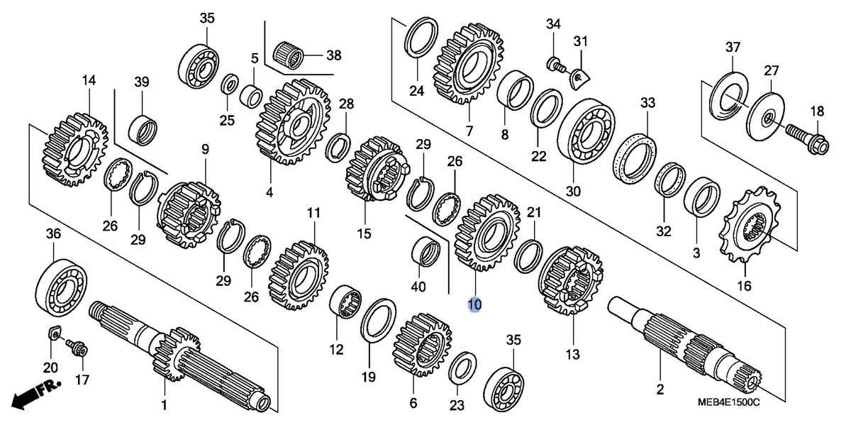 Honda OEM part 23451-MEB-670