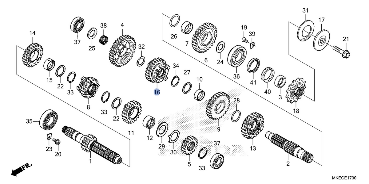 Honda OEM part 23491-MKE-AF0