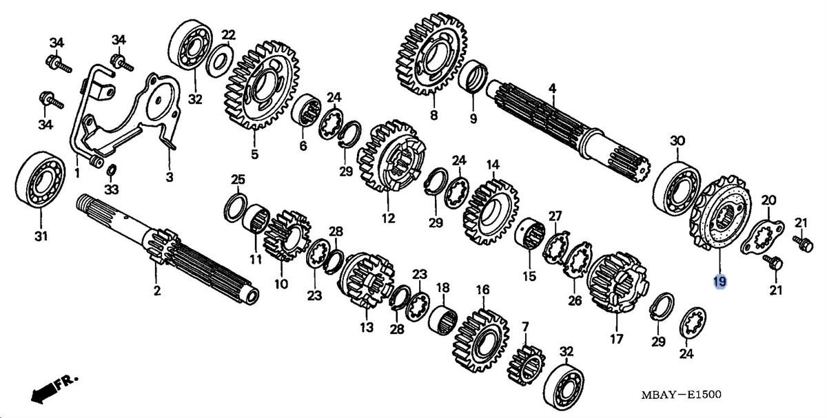 Honda OEM part 23801-MBA-000