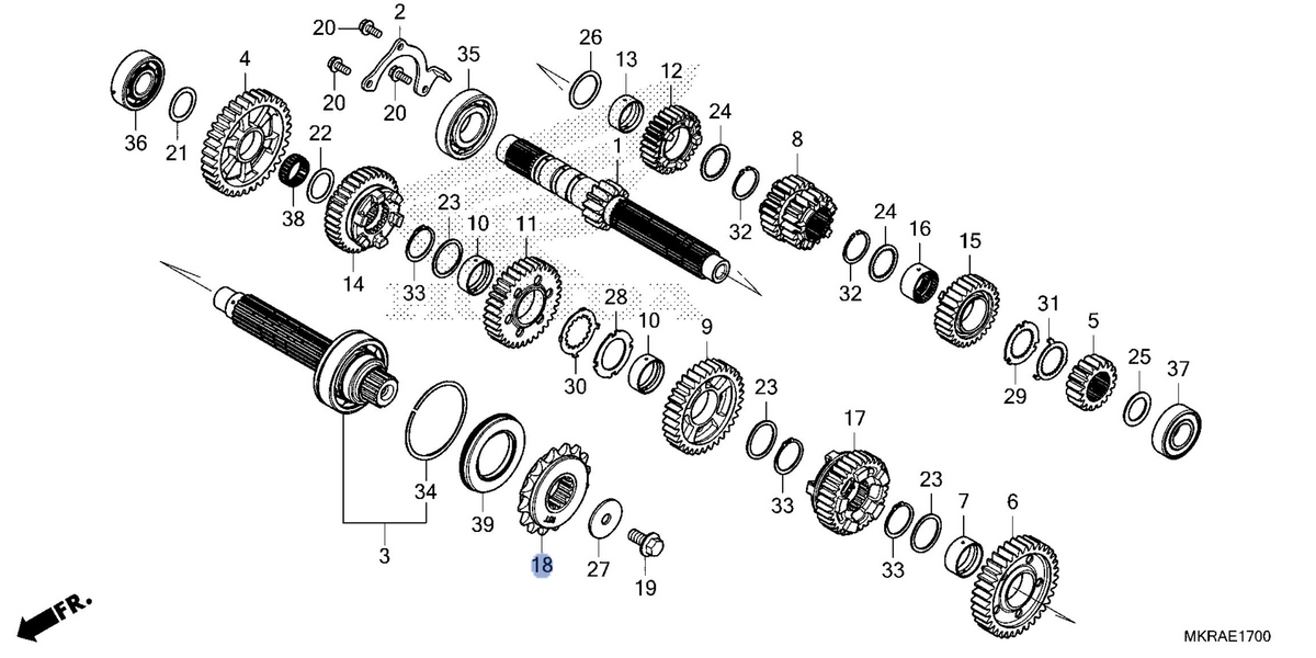 Honda OEM part 23801-MKR-D10