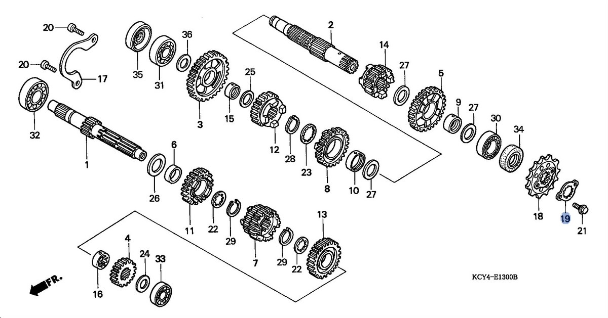 Honda OEM part 23802-KAE-870