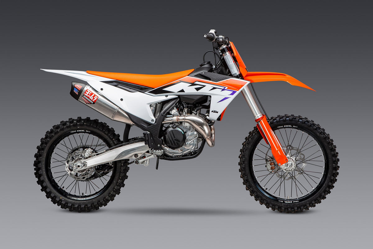 KTM/Husqvarna 250/350/450 23-26 RS-12 Stainless Slip-On Exhaust, w/ Aluminum Muffler - 262542S320