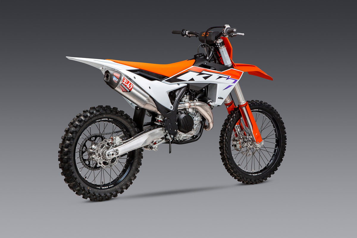 KTM/Husqvarna 250/350/450 23-26 RS-12 Stainless Slip-On Exhaust, w/ Aluminum Muffler - 262542S320