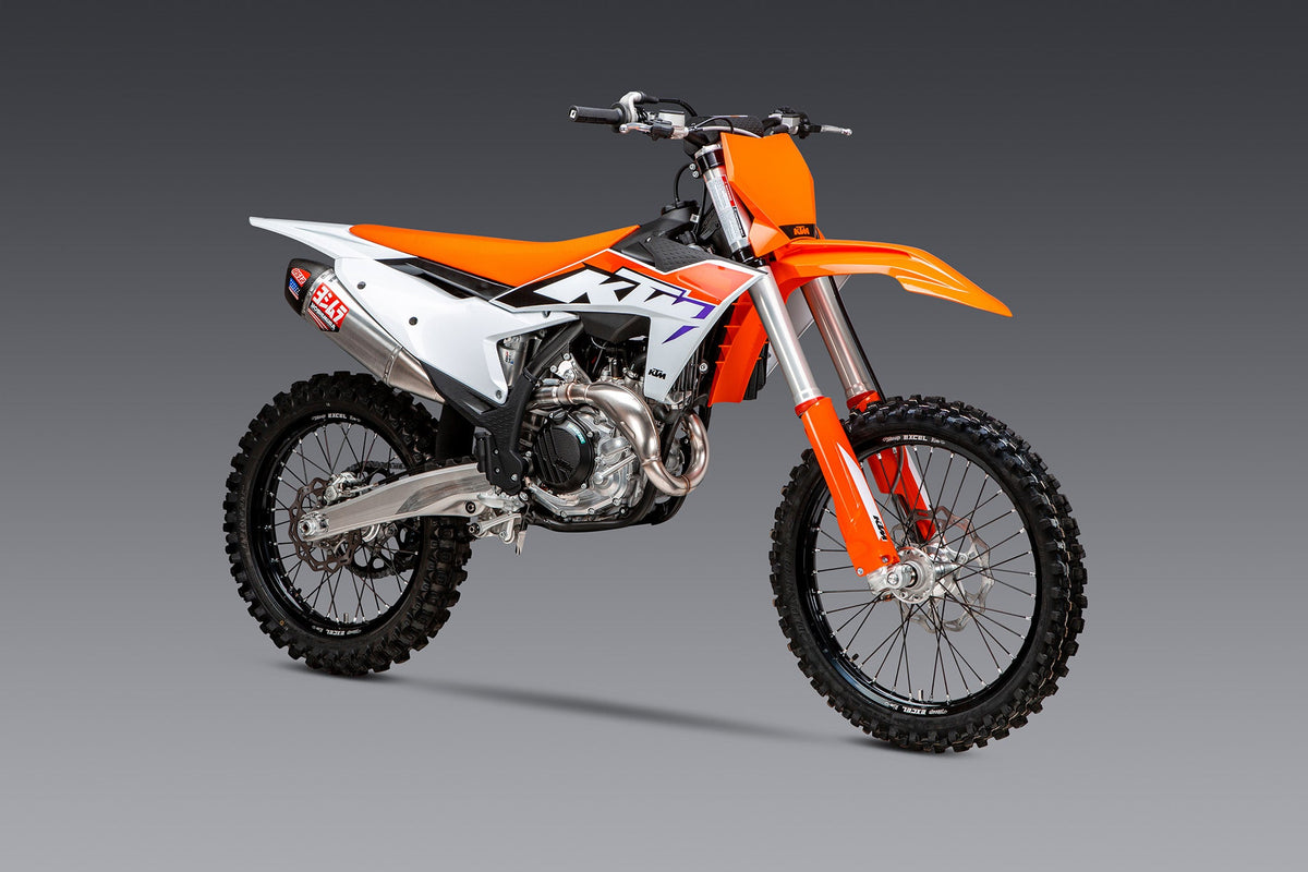 KTM/Husqvarna 250/350/450 23-26 RS-12 Stainless Slip-On Exhaust, w/ Aluminum Muffler - 262542S320