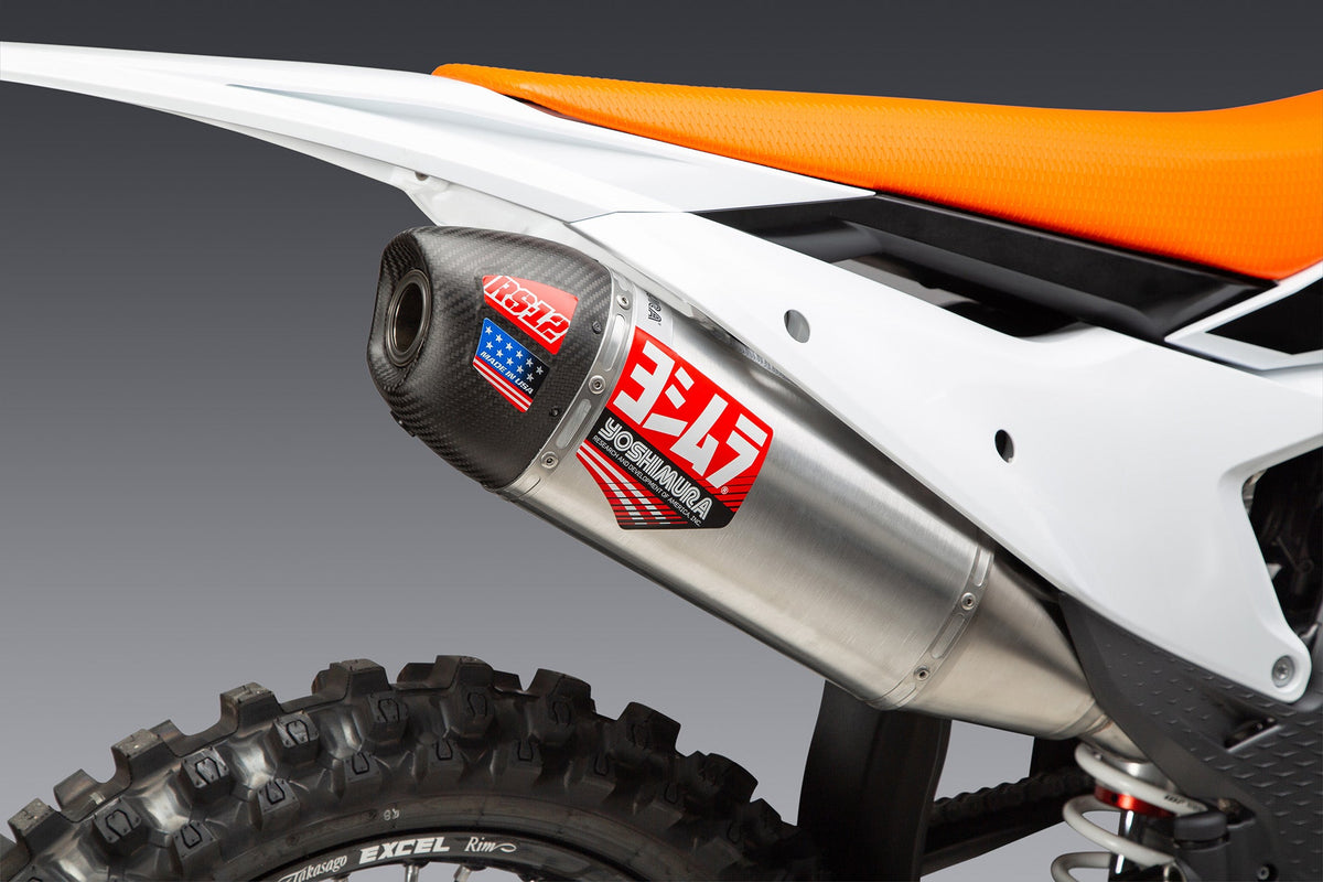 KTM/Husqvarna 250/350/450 23-26 RS-12 Stainless Slip-On Exhaust, w/ Aluminum Muffler - 262542S320