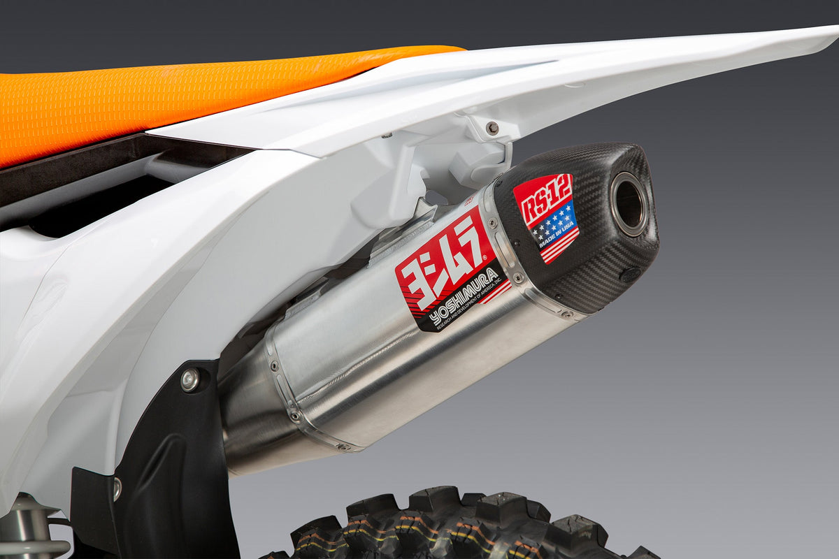 KTM/Husqvarna 250/350/450 23-26 RS-12 Stainless Slip-On Exhaust, w/ Aluminum Muffler - 262542S320