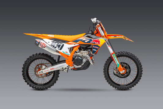 KTM 450SX-F FE 22-26/Husqvarna FC450 RE 22-26 RS-12 Stainless Full Exhaust, w/ Aluminum Muffler - 264630S320