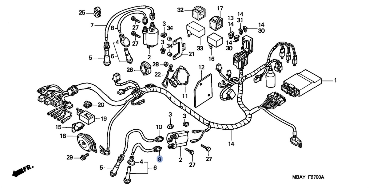 Honda OEM part 30752-MBA-611