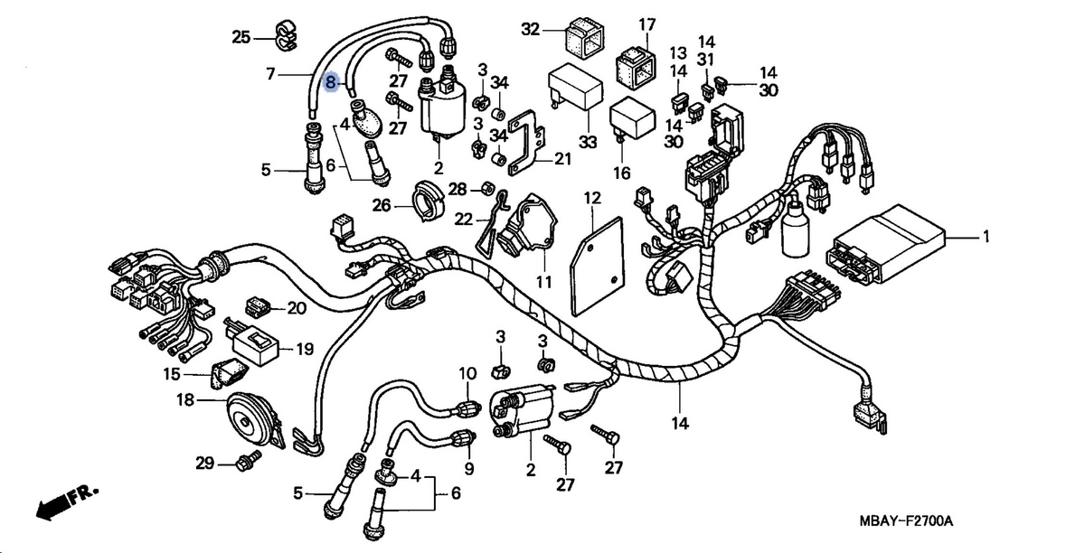 Honda OEM part 30754-MBA-611