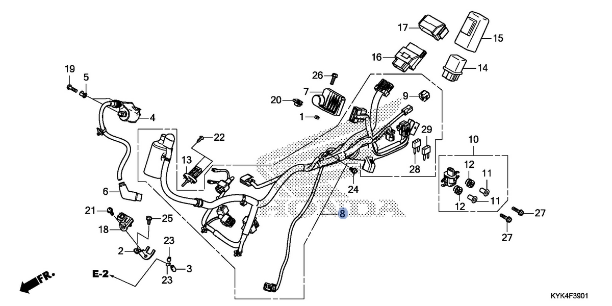 Honda OEM part 32100-KYK-D10