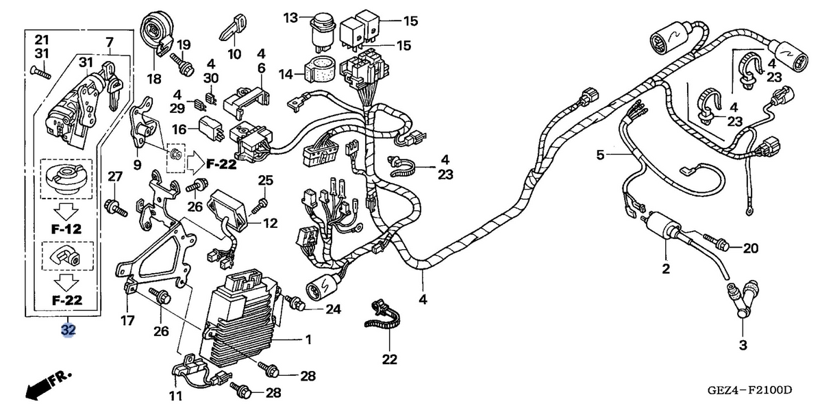 Honda OEM part 35014-GEZ-612
