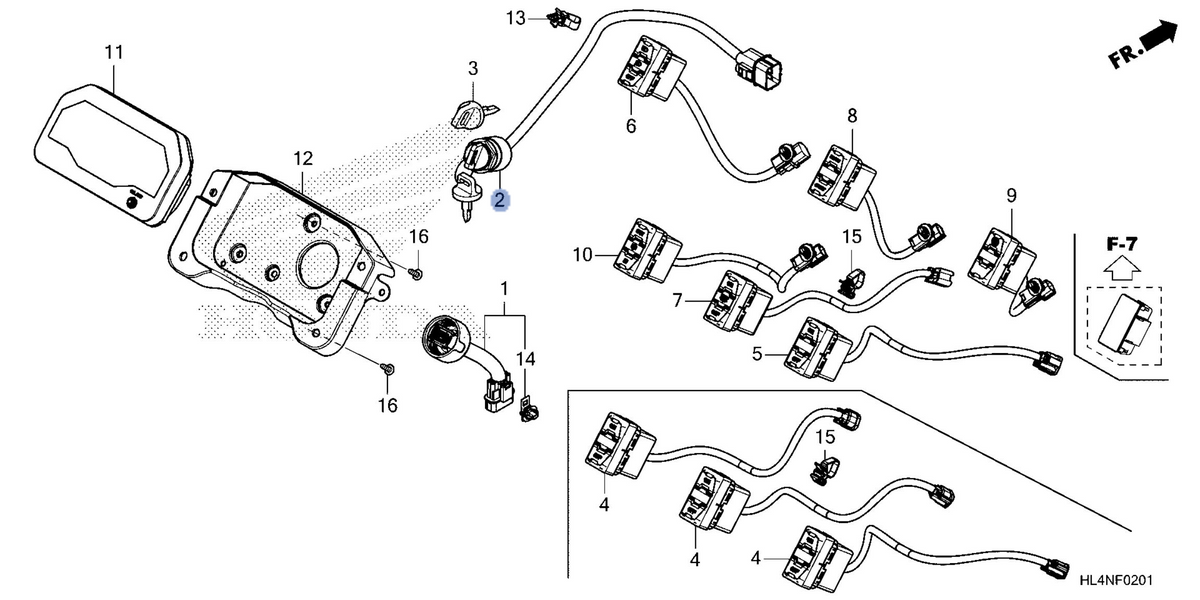 Honda OEM part 35100-HL4-AK1