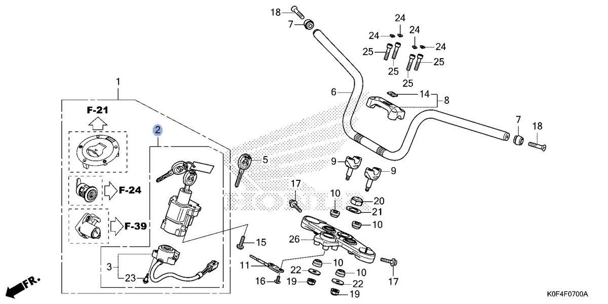 Honda OEM part 35100-K0F-A01