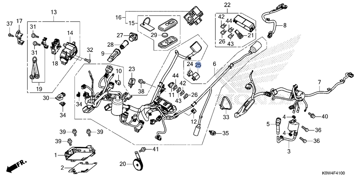 Honda OEM part 38502-KWN-701