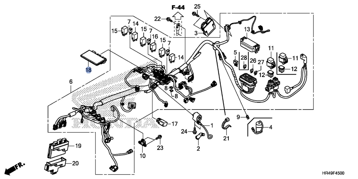 Honda OEM part 38770-HR4-A93