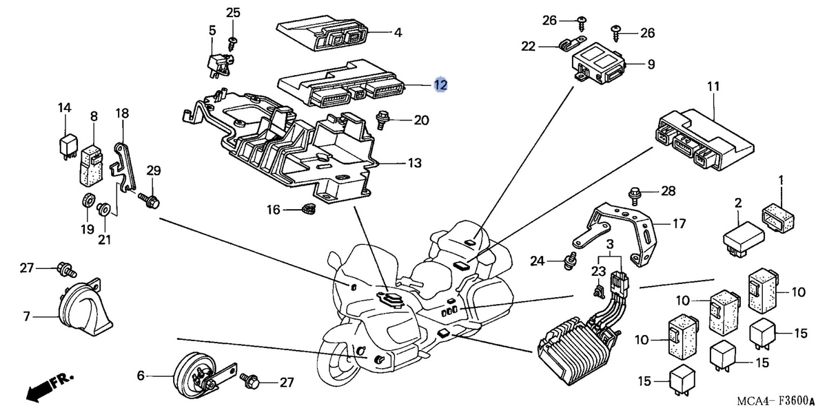 Honda OEM part 38770-MCA-P00