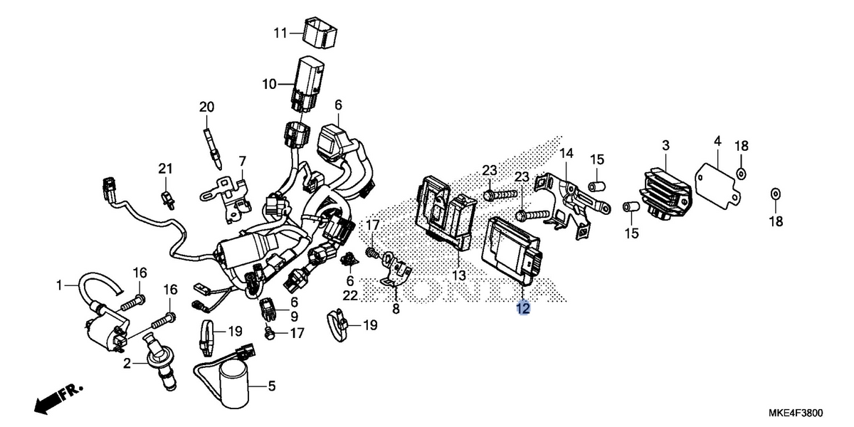 Honda OEM part 38770-MKE-A13