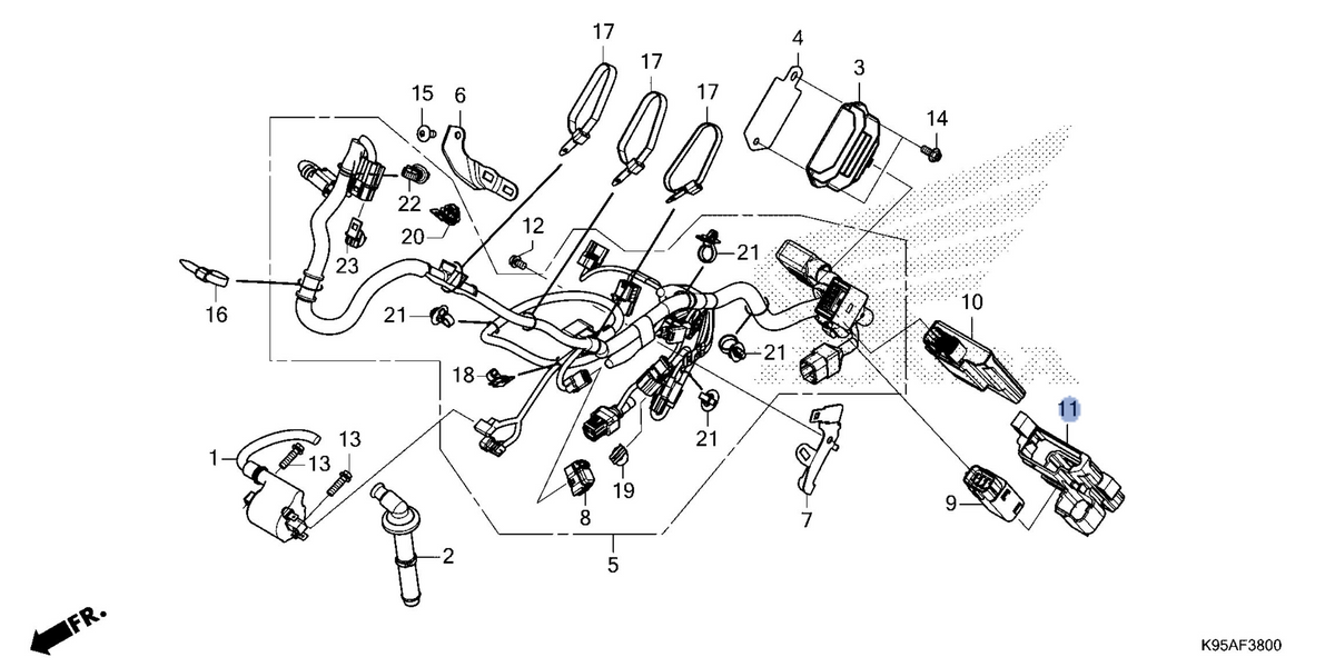 Honda OEM part 38771-MKE-AF0