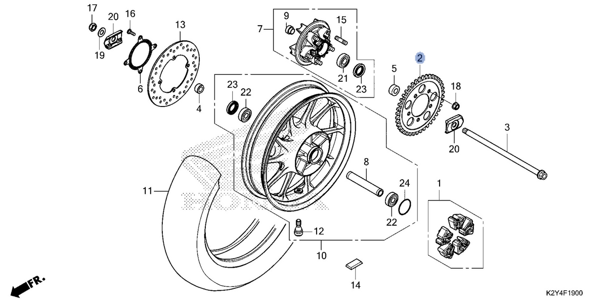 Honda OEM part 41201-K87-A00