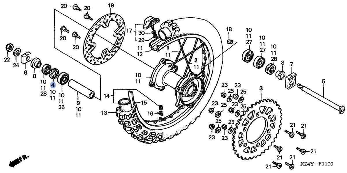 Honda OEM part 41231-KZ4-J20