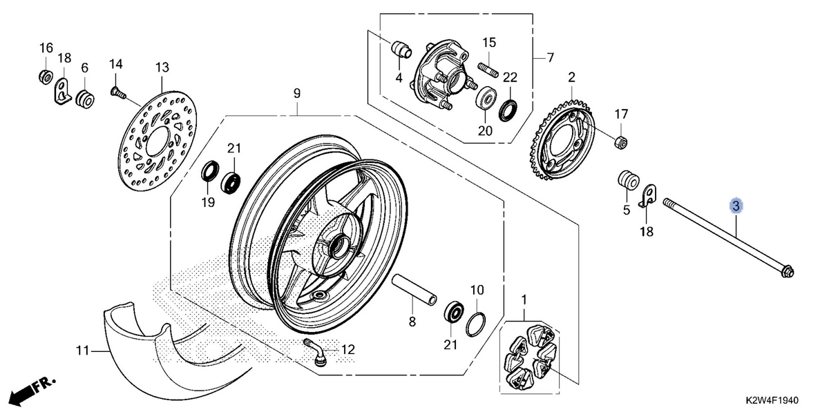 Honda OEM part 42301-K26-G00