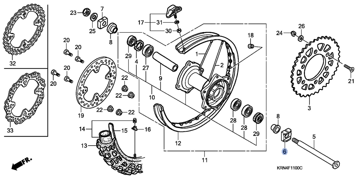 Honda OEM part 42305-MKE-A50