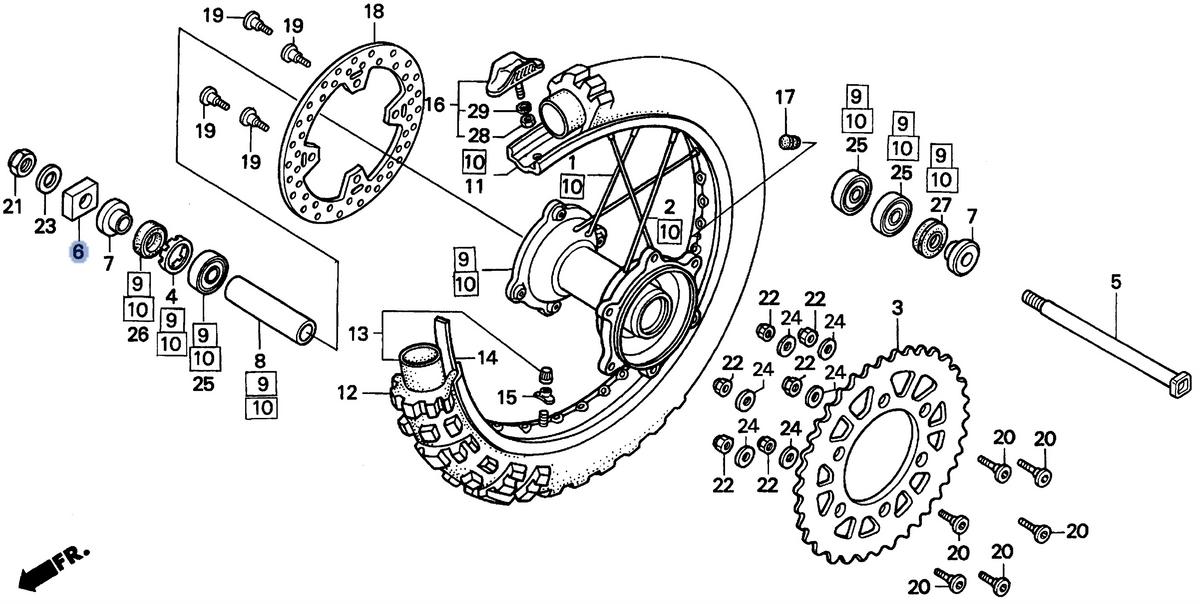 Honda OEM part 42306-KZ3-B00