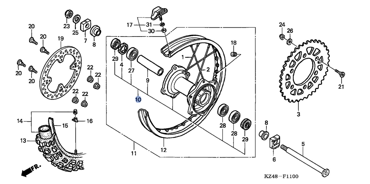 Honda OEM part 42635-MEB-750