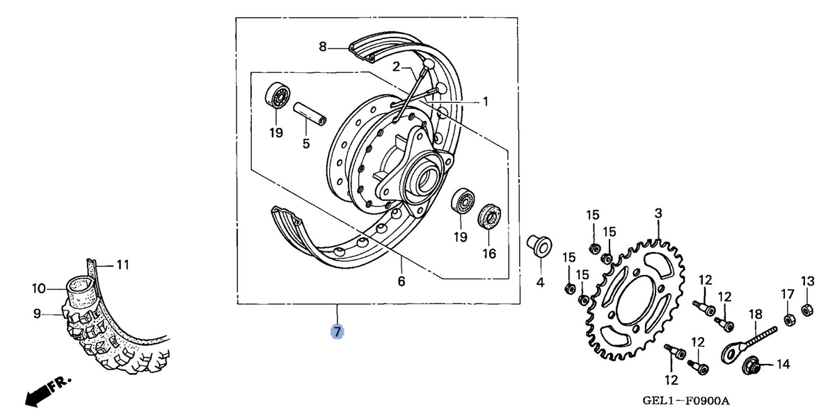 Honda OEM part 42650-GEL-305