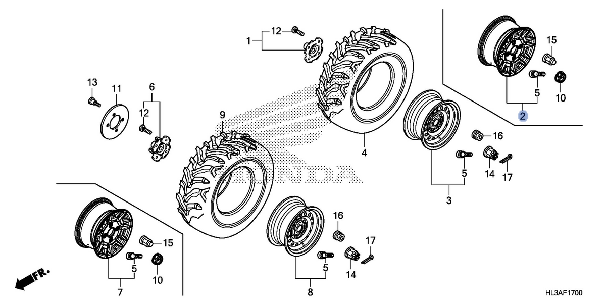 Honda OEM part 42650-HL3-640