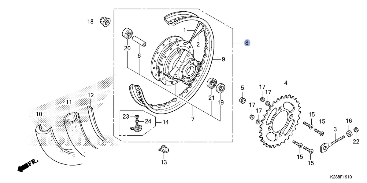 Honda OEM part 42650-K28-920