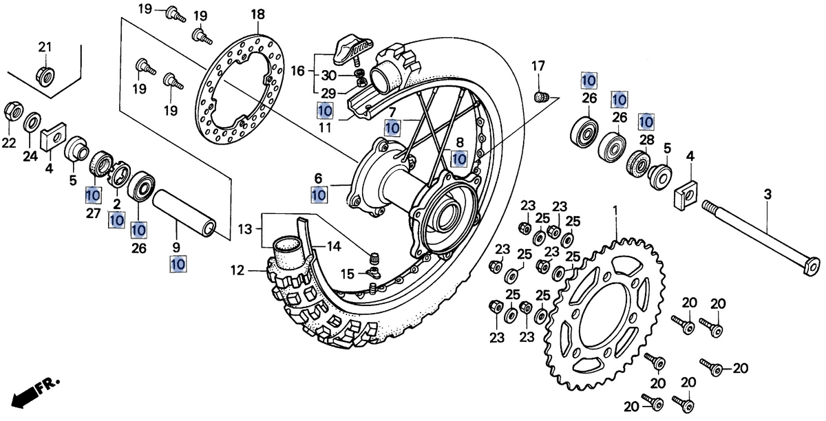 Honda OEM part 42650-KZ3-405