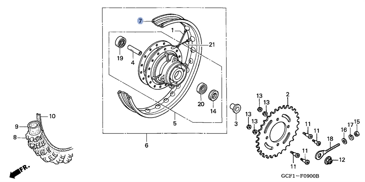 Honda OEM part 42701-GCF-671