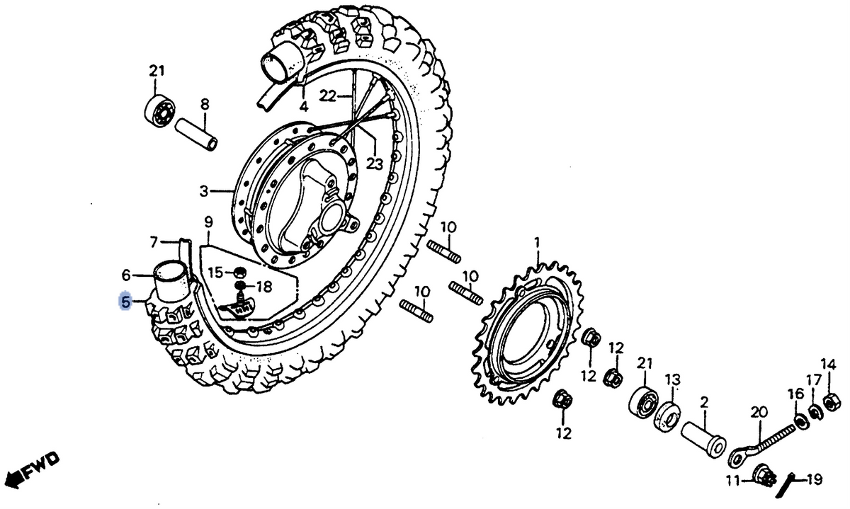 Honda OEM part 42711-169-015