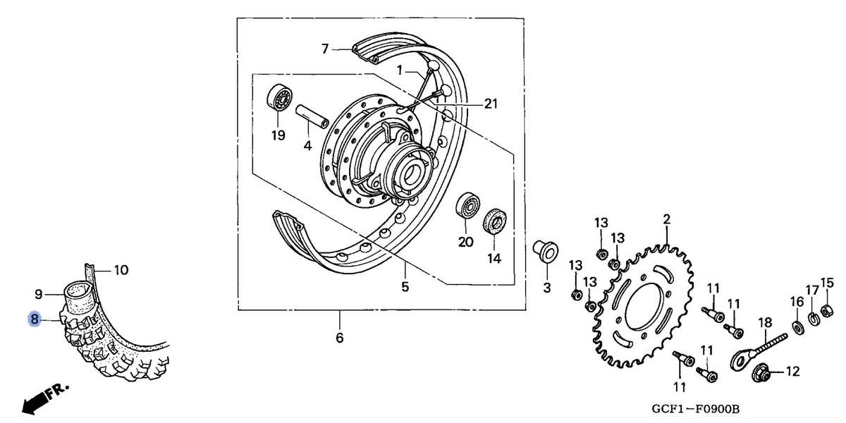Honda OEM part 42711-GCF-671